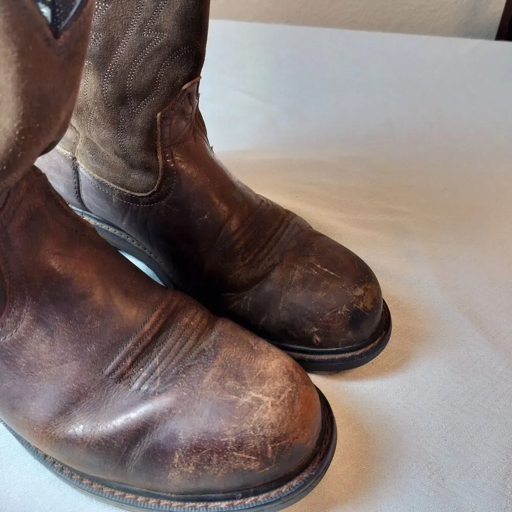 Men's Ariat Steel Toe Groundbreaker Work Boots. Size 12 Regular Width - Picture 4 of 9